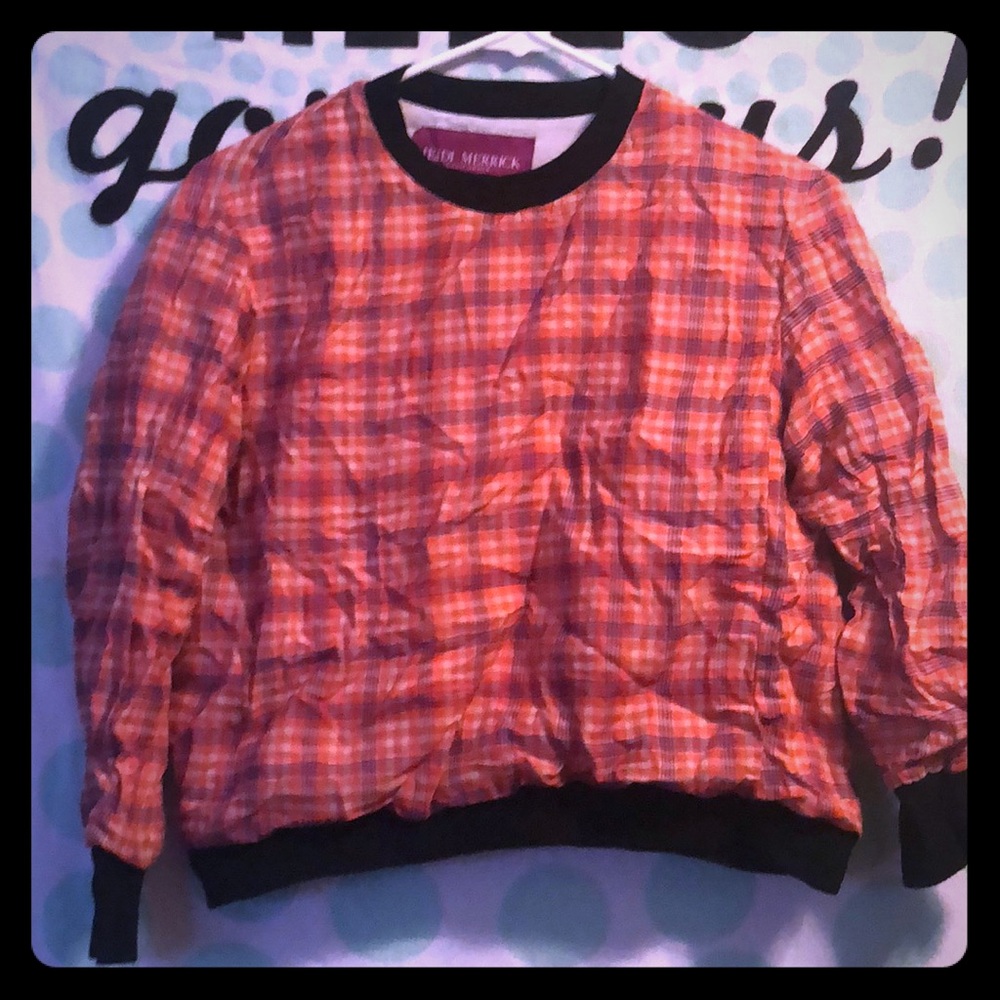 Orange plaid long sleeve